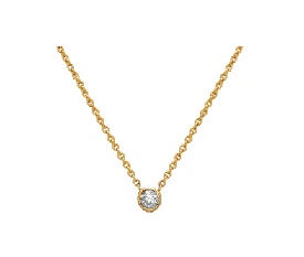 IRINI single diamond drop necklace on 14k gold chain, classic, delicate, beautiful, layers with everything